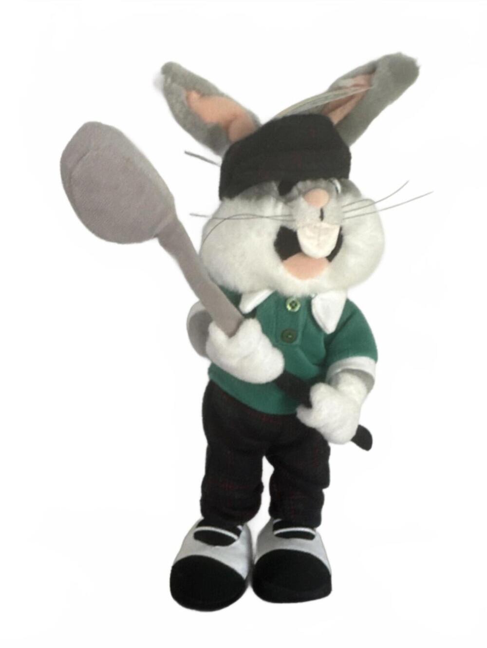 Vintage Warner Bros Looney Tunes Bugs Bunny Golf Plush 15" 1997